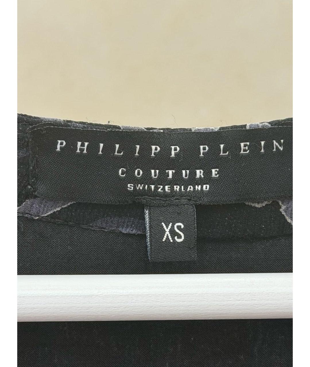 PHILIPP PLEIN Черная шелковая блузы, фото 5