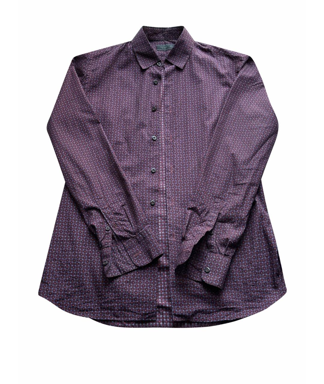 PRADA Фиолетовая хлопковая классическая рубашка, фото 1