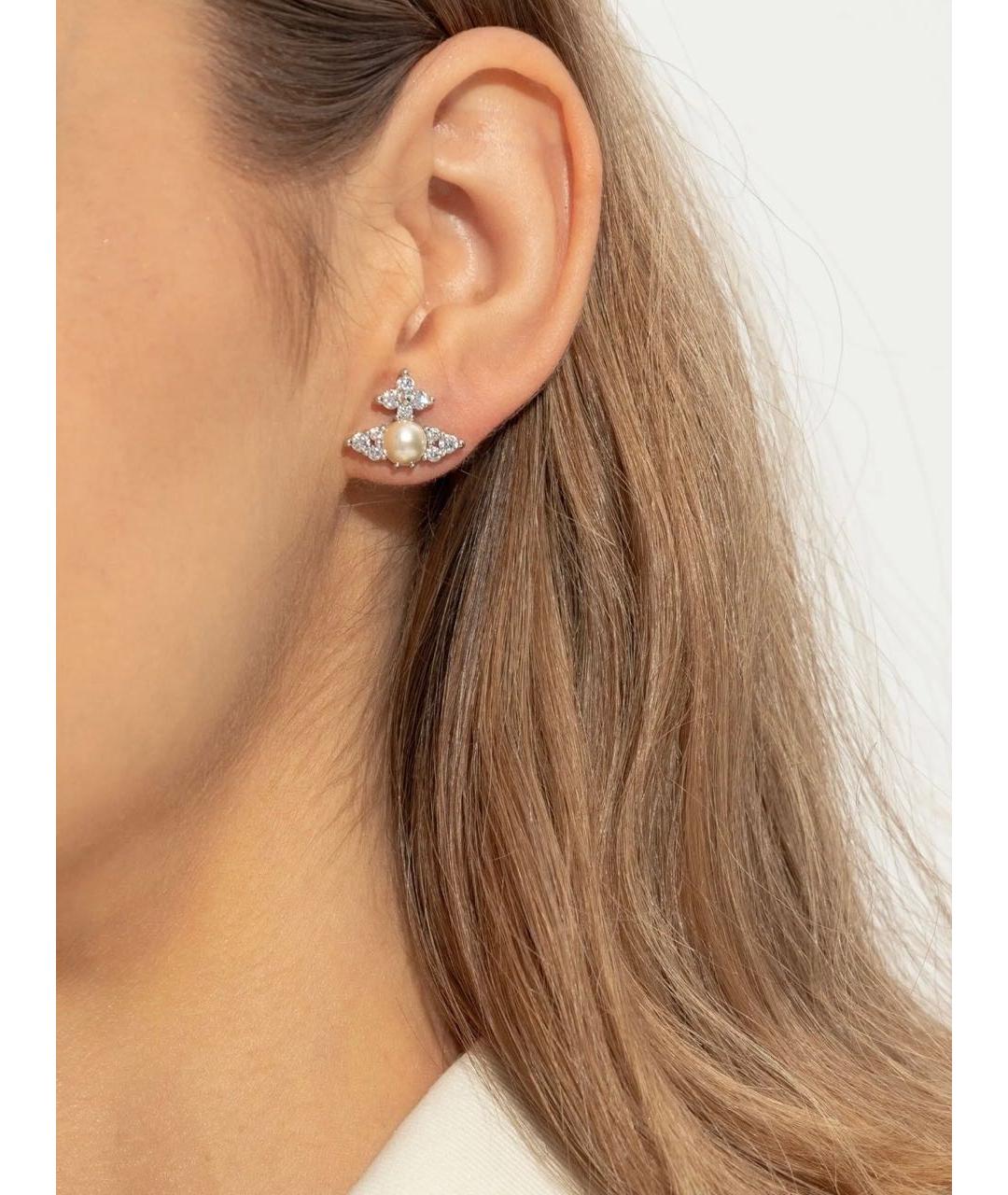 VIVIENNE WESTWOOD Серебряные латунные серьги, фото 4