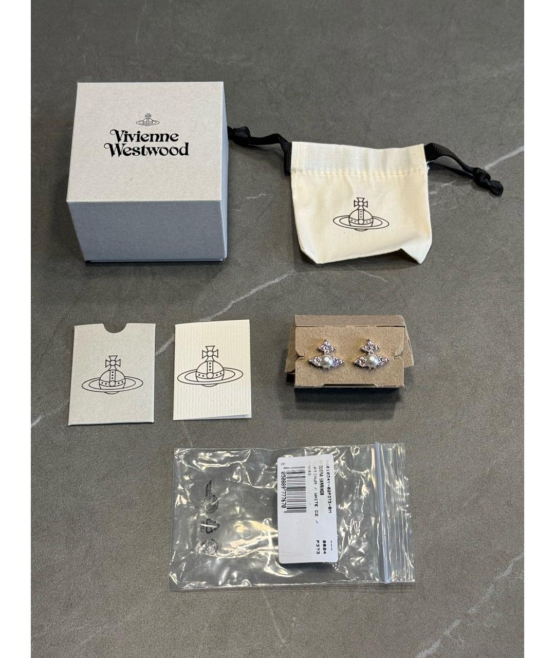VIVIENNE WESTWOOD Серебряные латунные серьги, фото 5