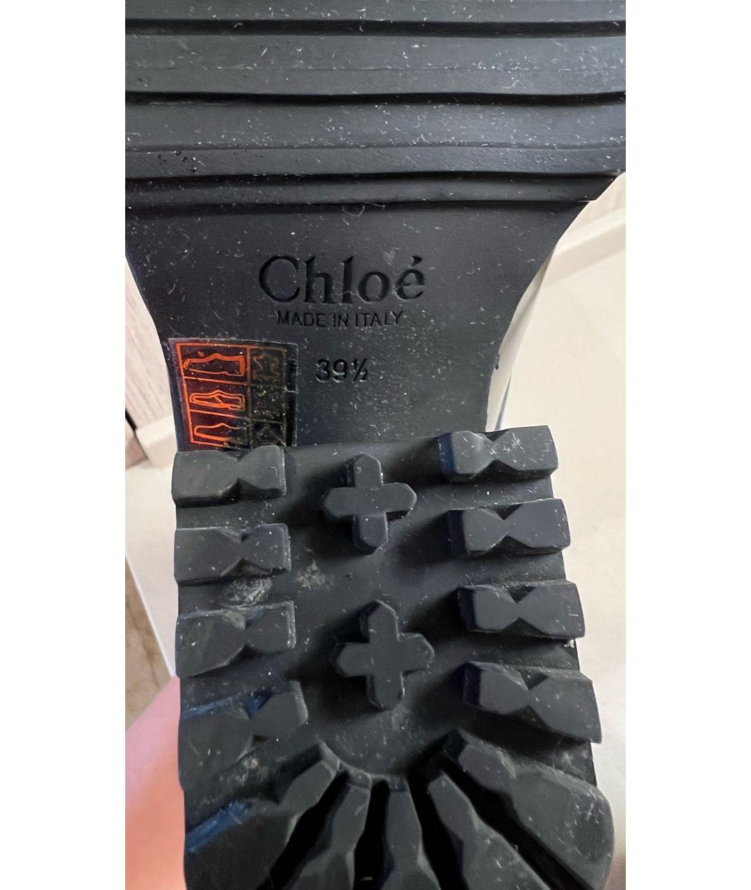 CHLOE Черные кожаные ботинки, фото 6