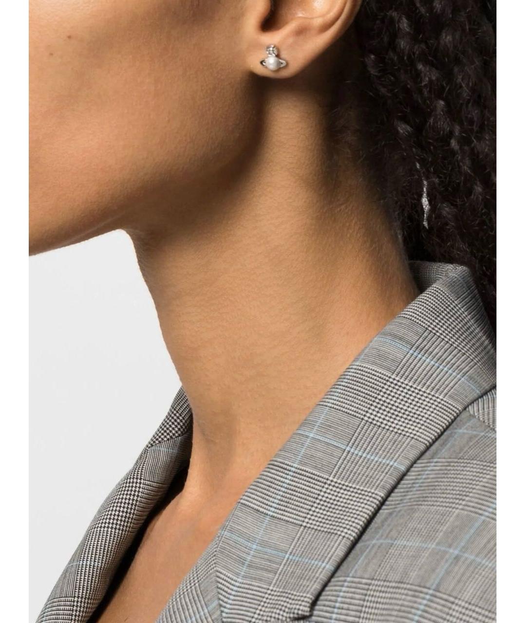 VIVIENNE WESTWOOD Серебряные латунные серьги, фото 3