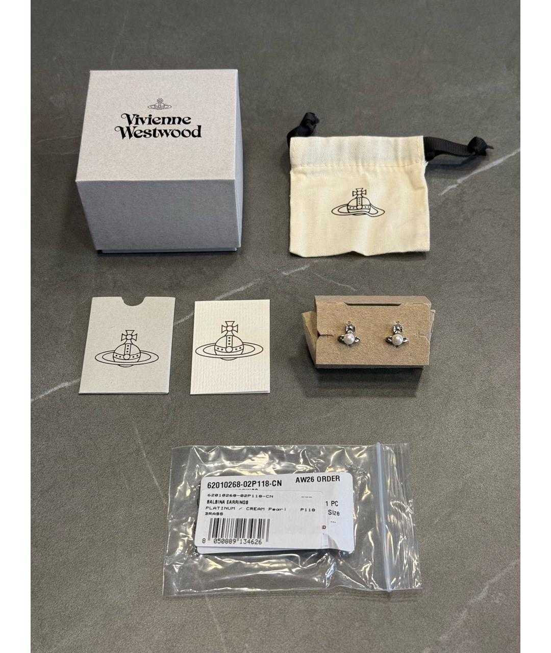 VIVIENNE WESTWOOD Серебряные латунные серьги, фото 4