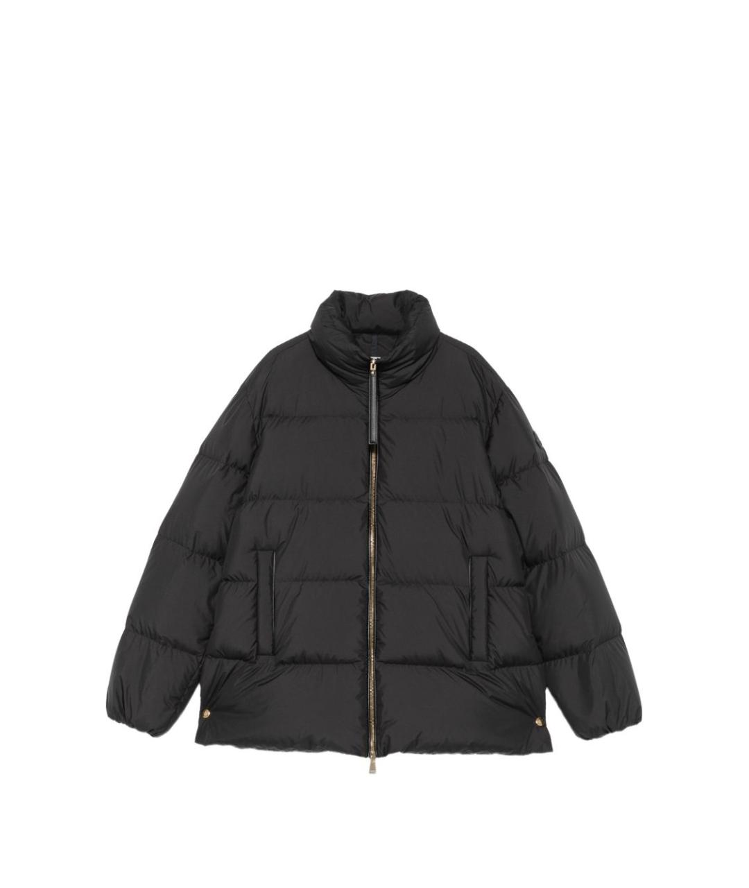 MONCLER Черный полиэстеровый пуховик, фото 1