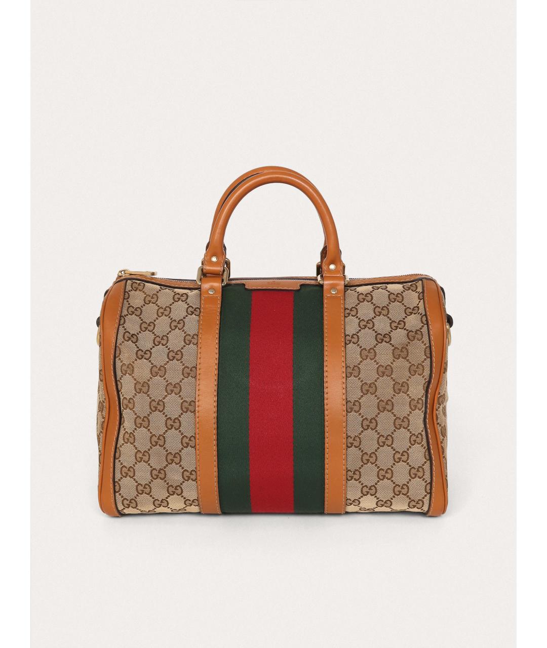 GUCCI Бежевая кожаная сумка с короткими ручками, фото 9