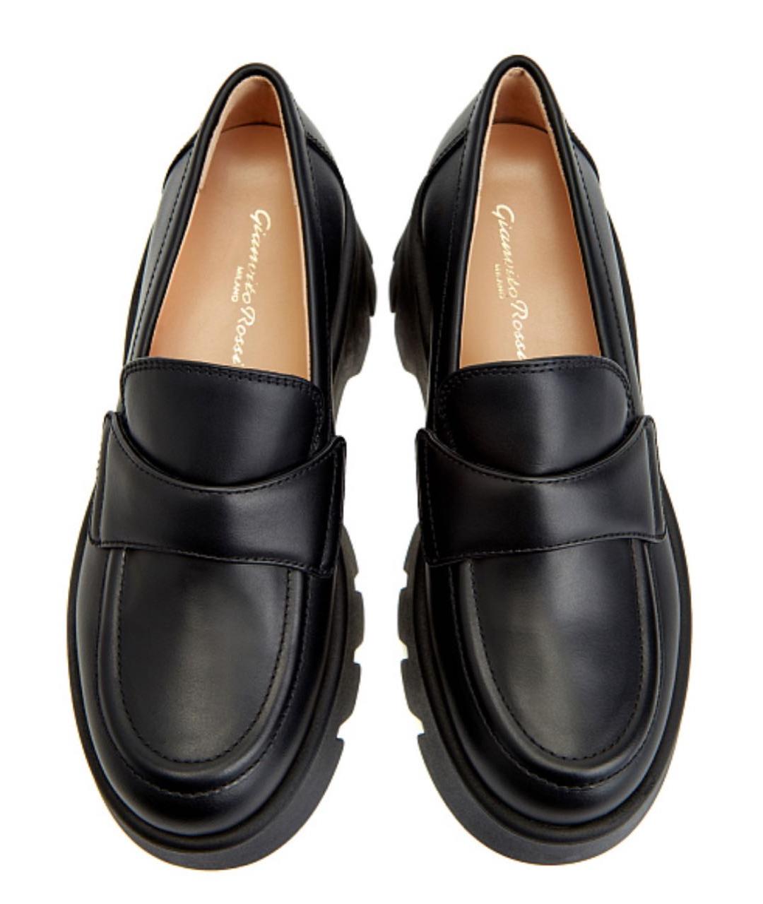 GIANVITO ROSSI Черные кожаные лоферы, фото 3