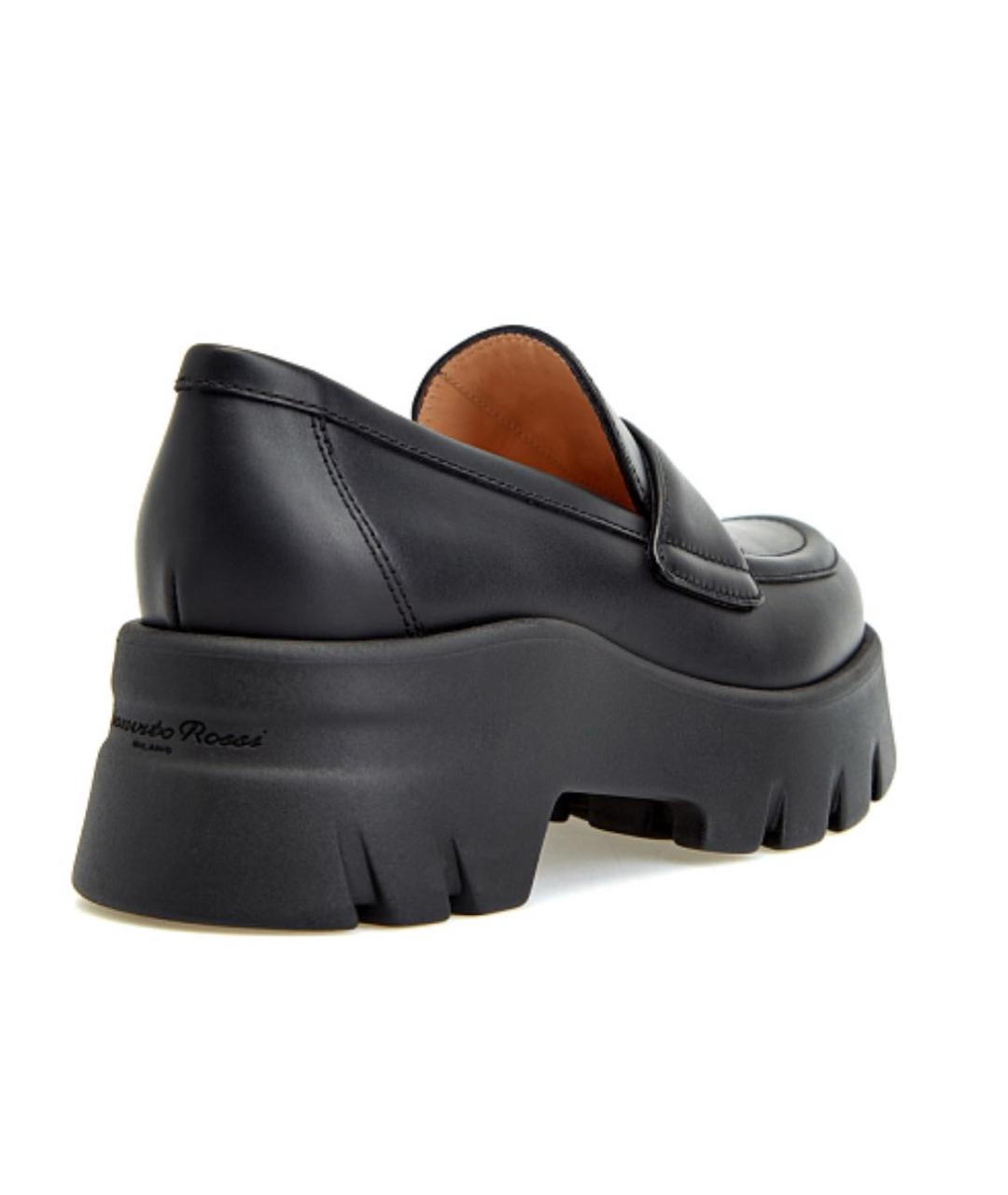 GIANVITO ROSSI Черные кожаные лоферы, фото 4