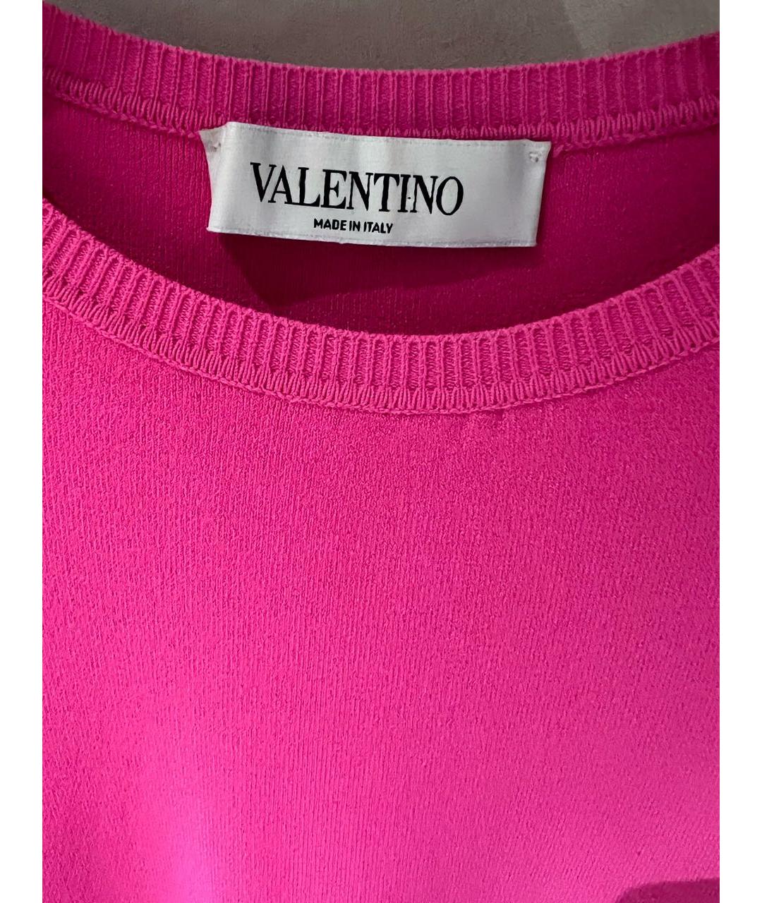VALENTINO Розовое вискозное коктейльное платье, фото 3
