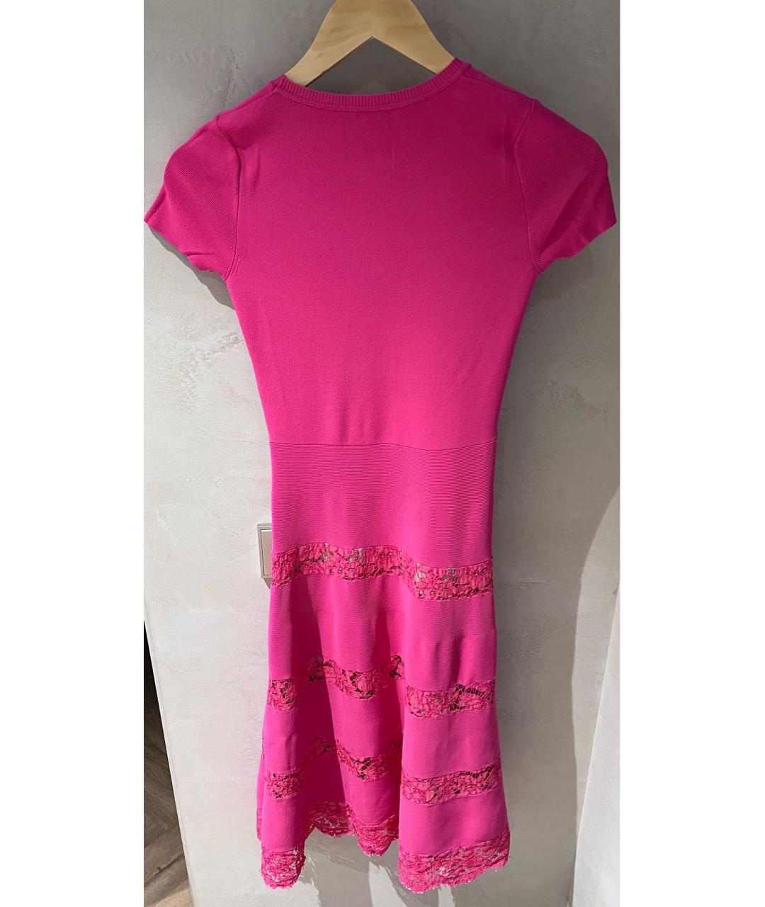 VALENTINO Розовое вискозное коктейльное платье, фото 2