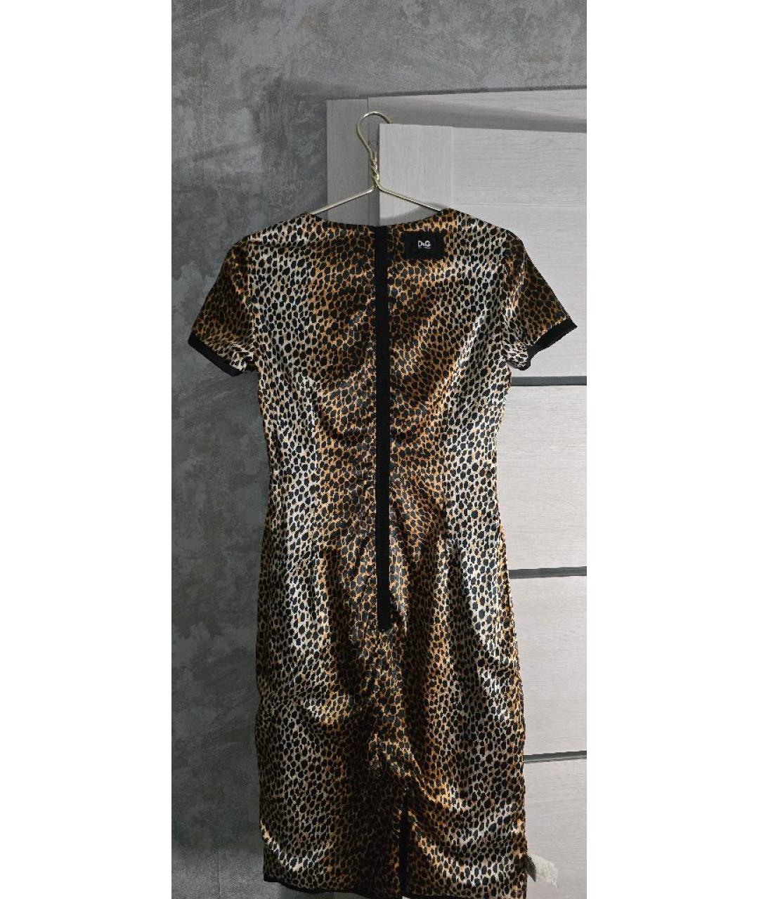 DOLCE&GABBANA Черное атласное коктейльное платье, фото 3