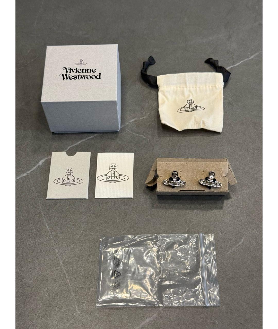 VIVIENNE WESTWOOD Серебряные латунные серьги, фото 4