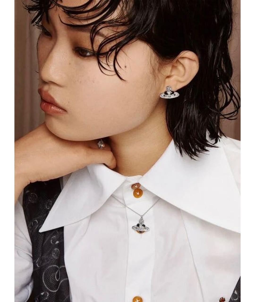 VIVIENNE WESTWOOD Серебряные латунные серьги, фото 8