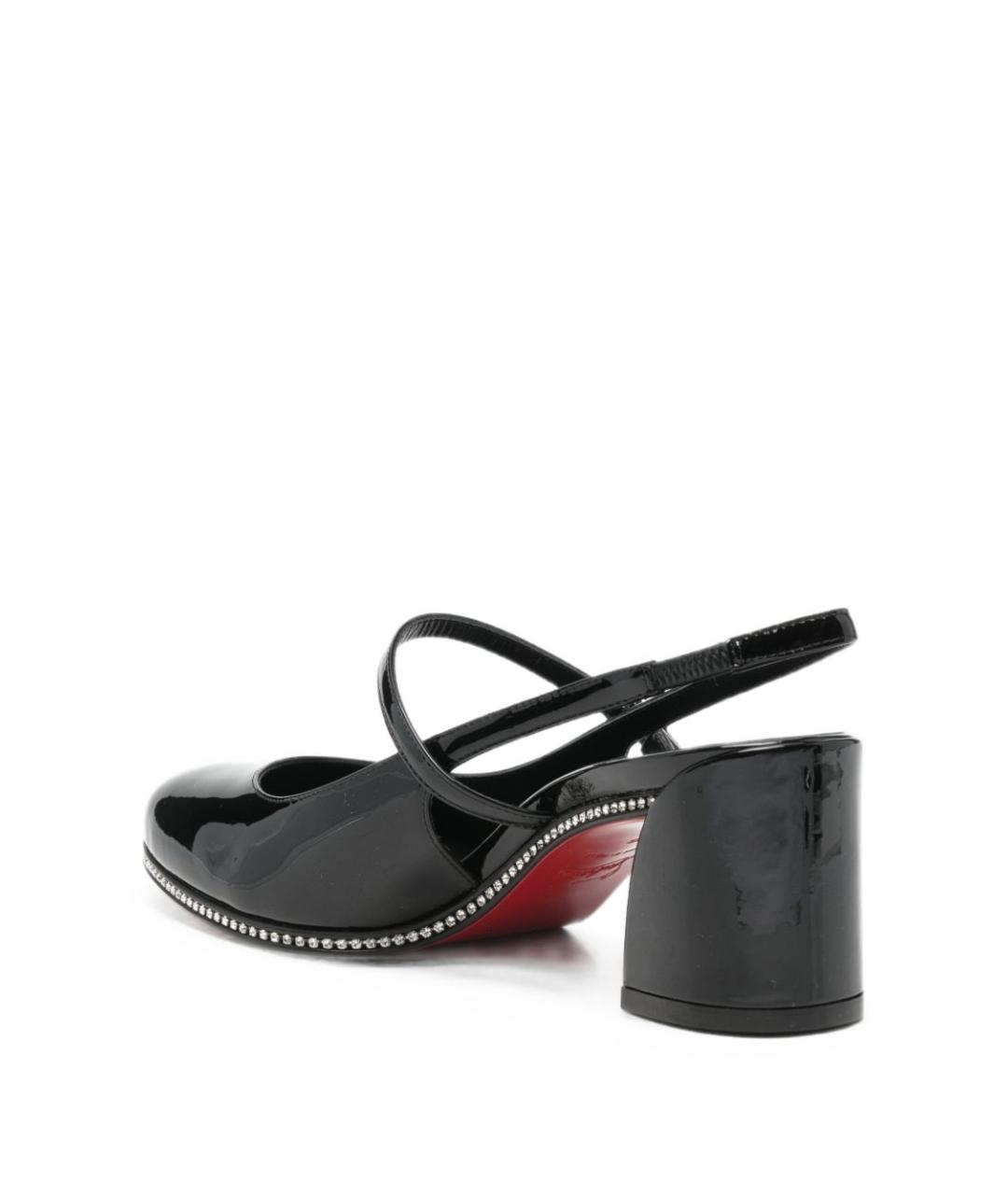 CHRISTIAN LOUBOUTIN Черные кожаные туфли, фото 3