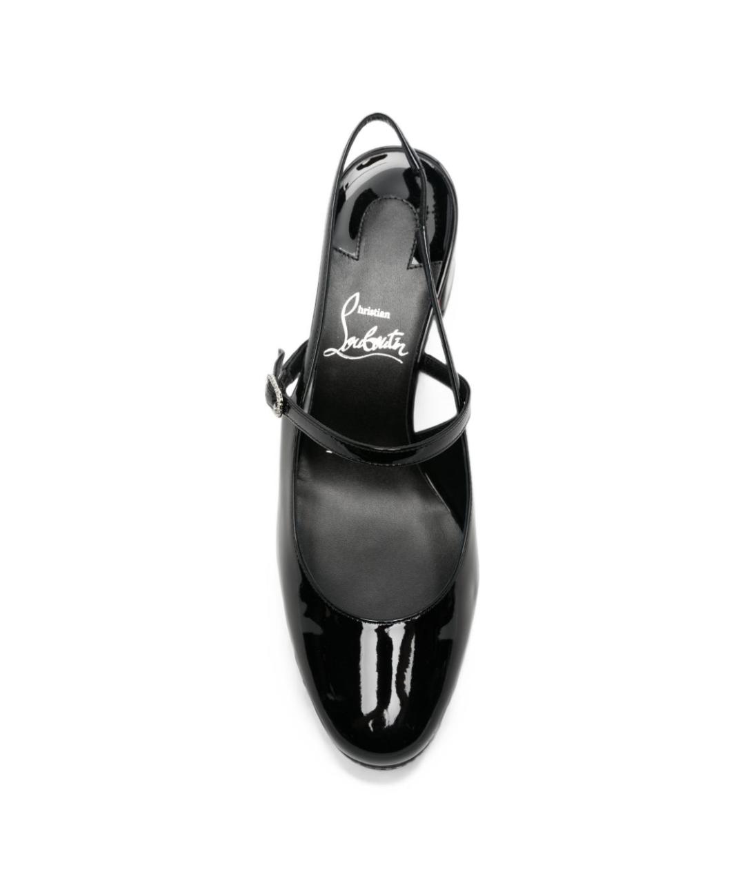 CHRISTIAN LOUBOUTIN Черные кожаные туфли, фото 2
