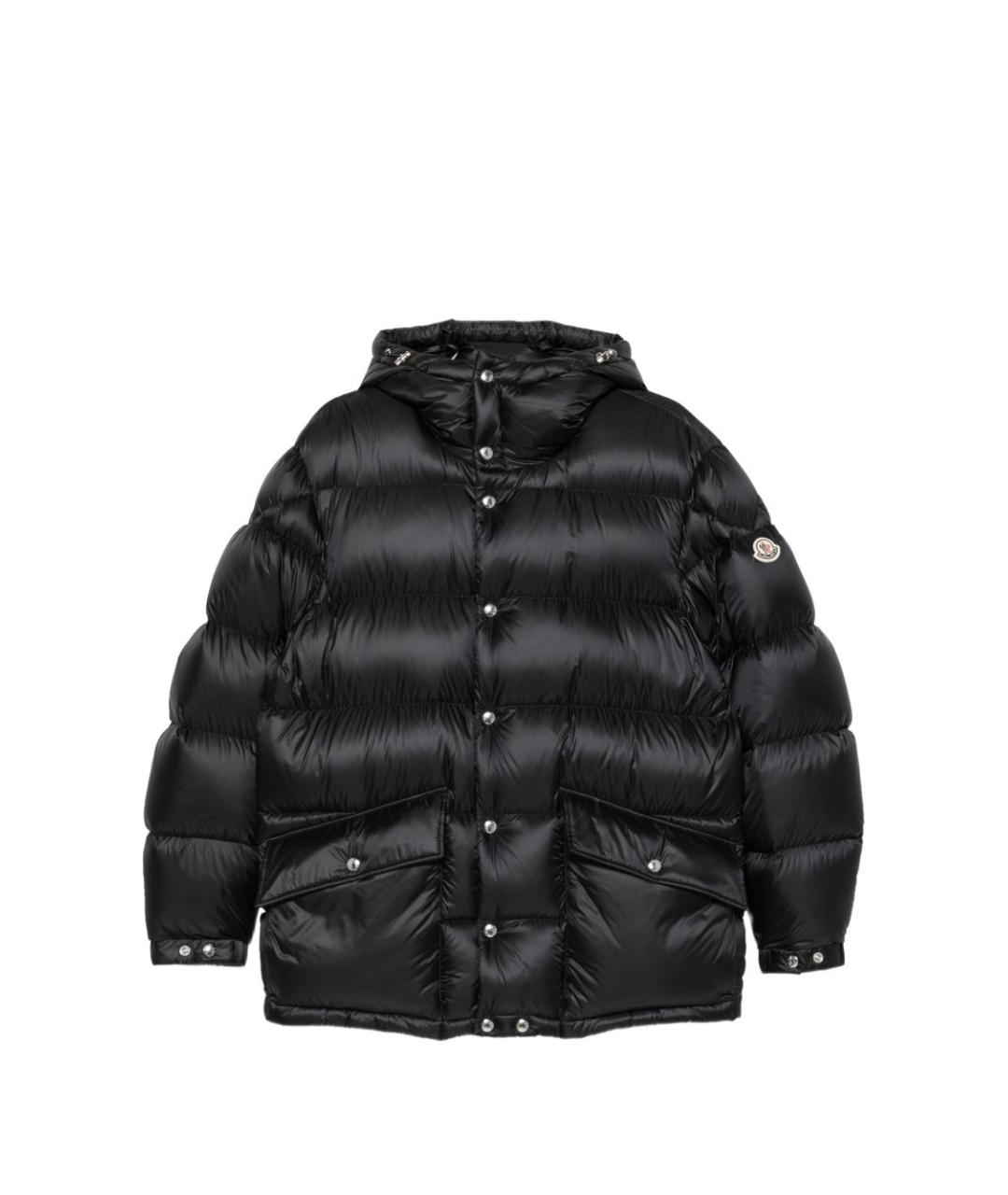 MONCLER Черный нейлоновый пуховик, фото 1