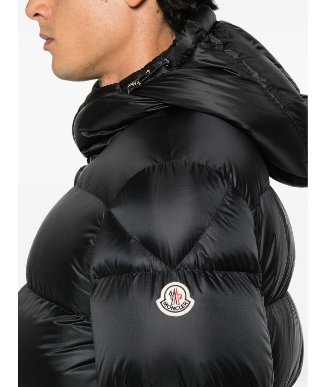 MONCLER Черный нейлоновый пуховик, фото 5