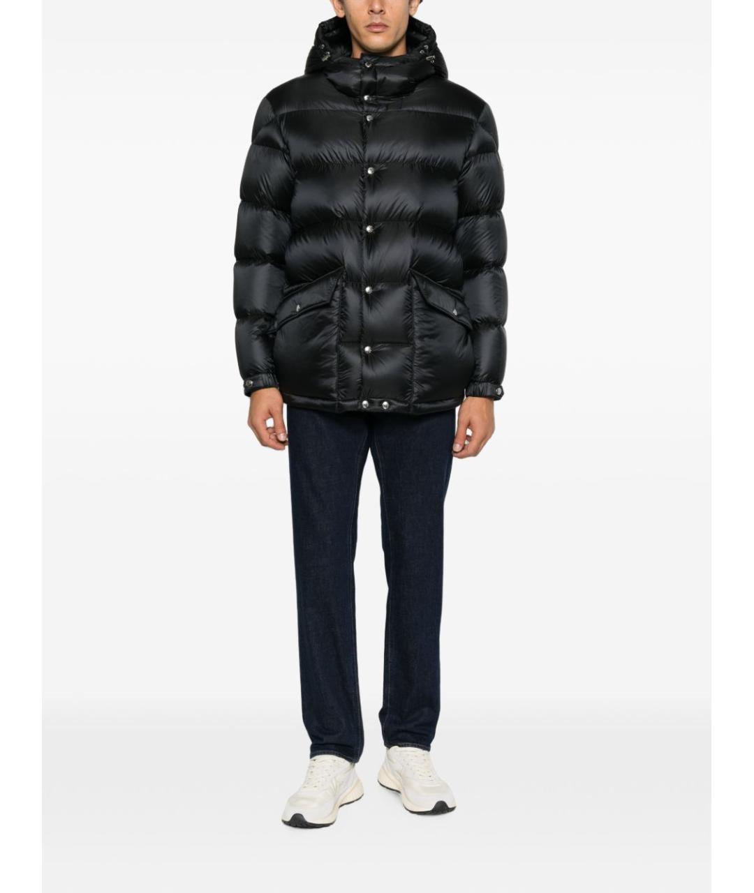MONCLER Черный нейлоновый пуховик, фото 3