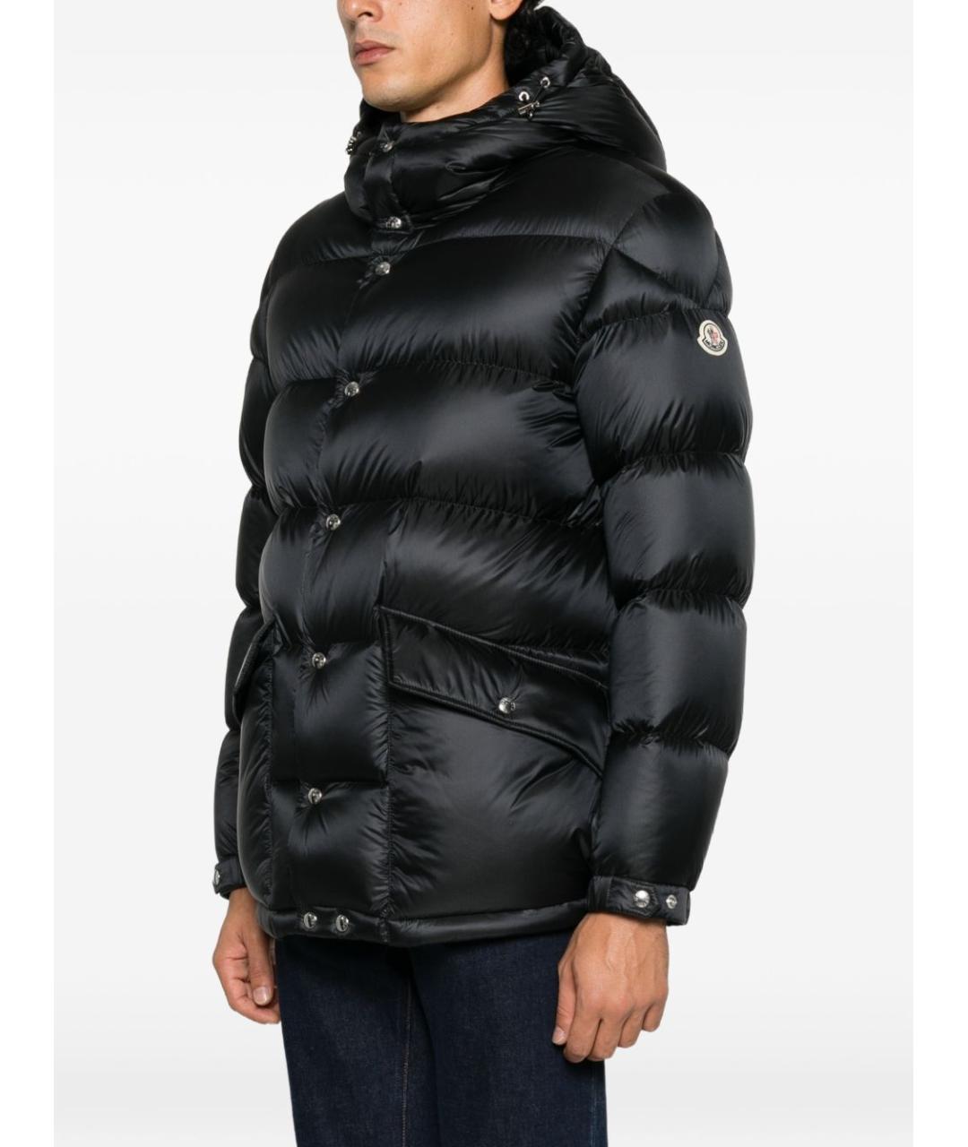 MONCLER Черный нейлоновый пуховик, фото 2