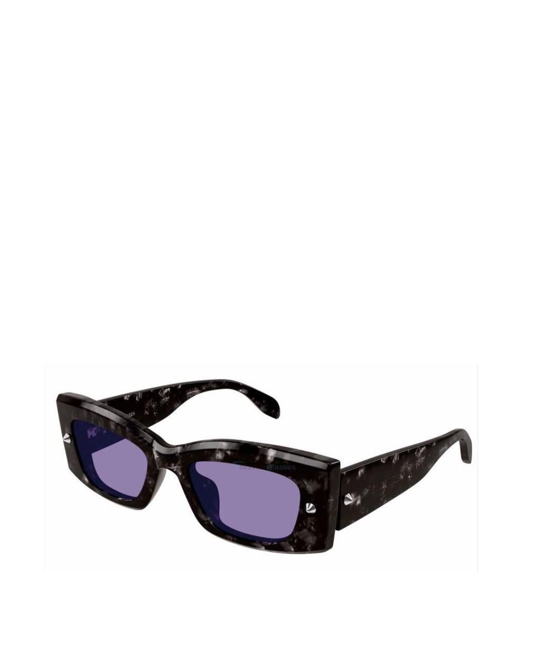 ALEXANDER MCQUEEN Черные пластиковые солнцезащитные очки, фото 1