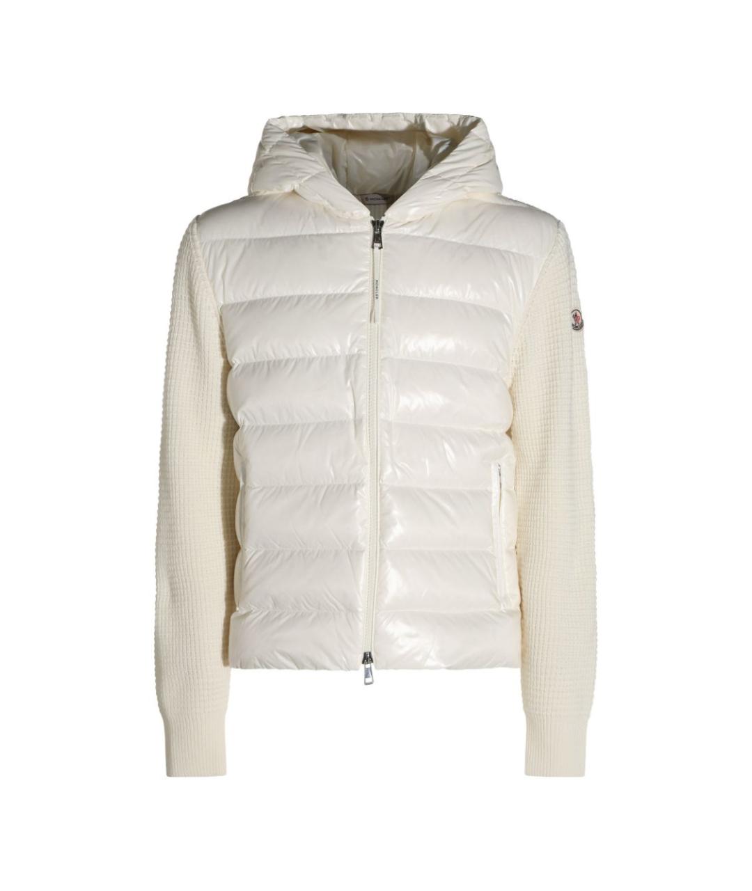 MONCLER Белый кашемировый кардиган, фото 1