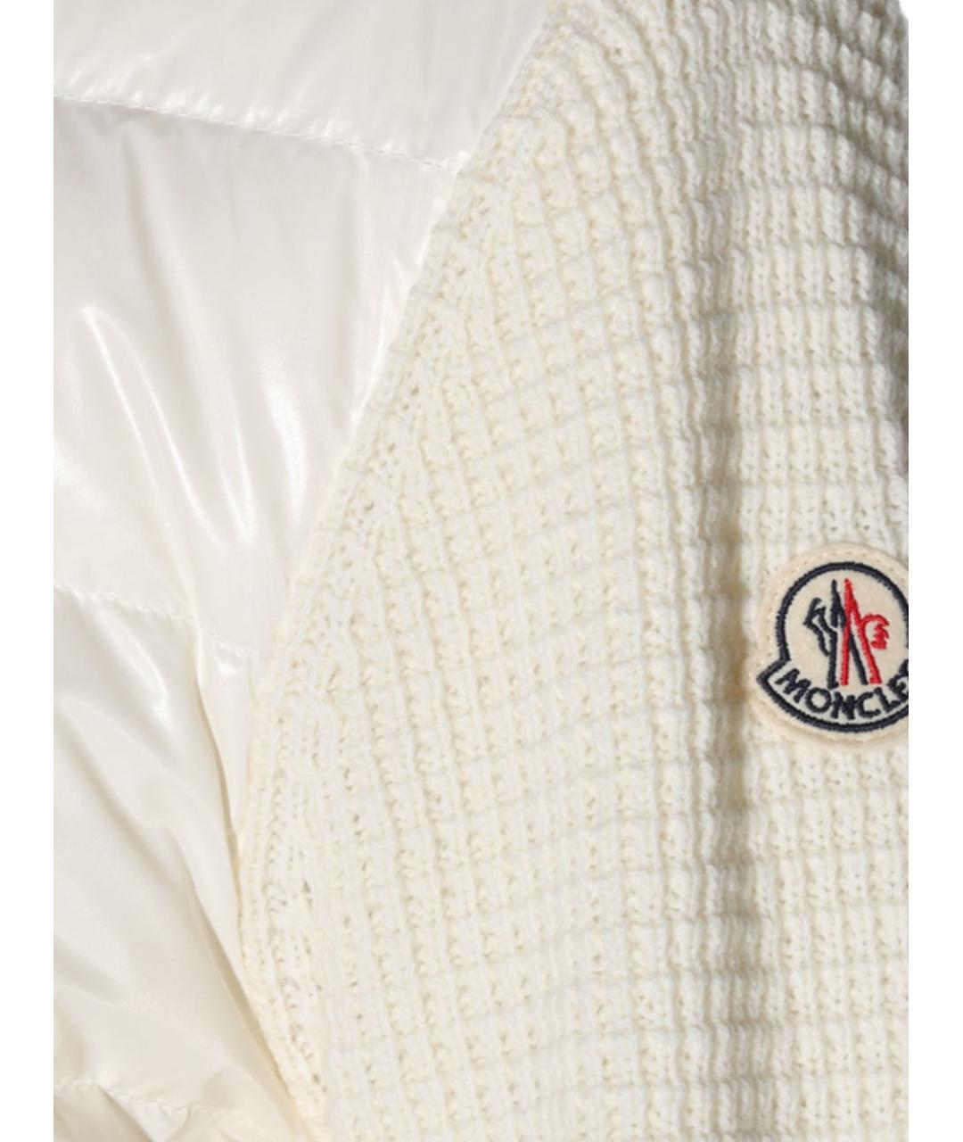 MONCLER Белый кашемировый кардиган, фото 3