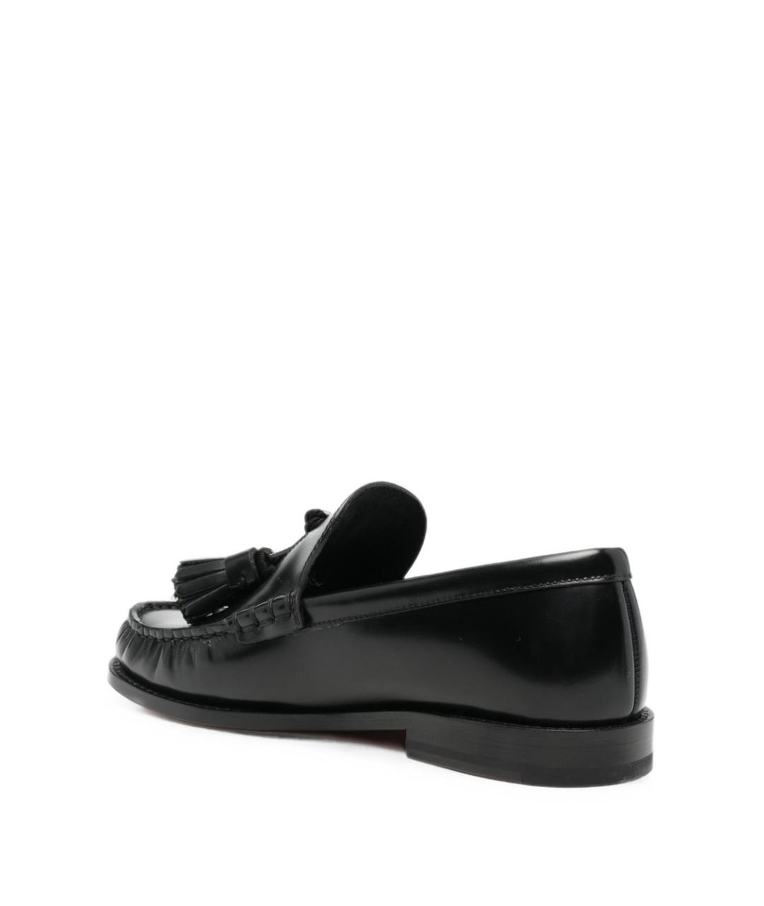 CHRISTIAN LOUBOUTIN Черные кожаные лоферы, фото 4