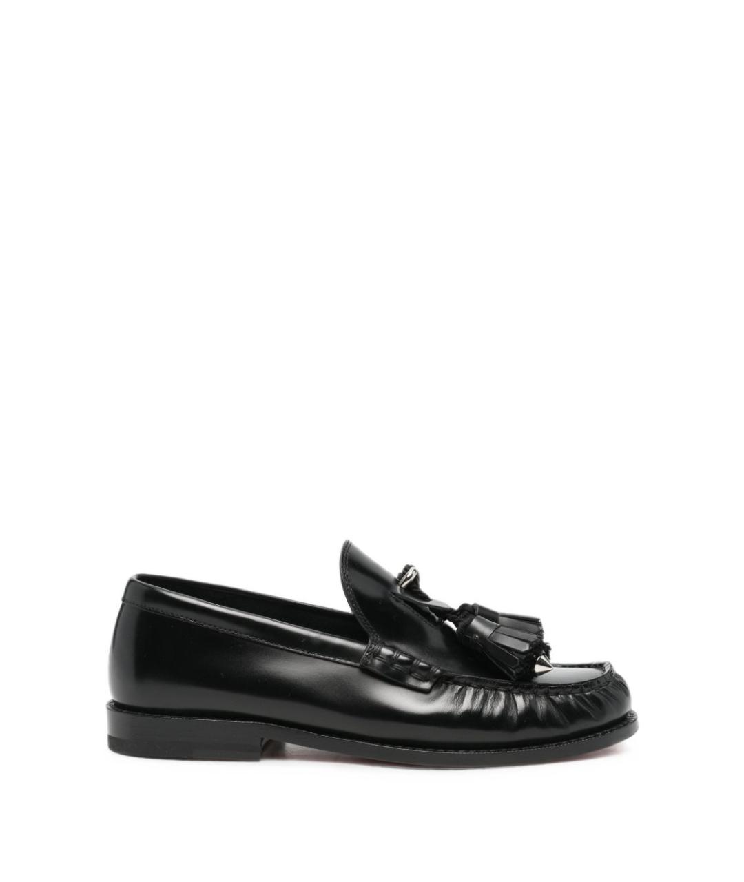 CHRISTIAN LOUBOUTIN Черные кожаные лоферы, фото 1