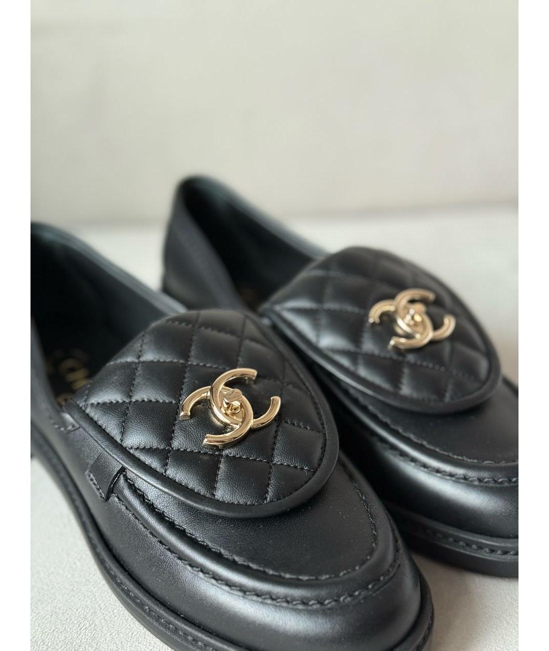HERMES Черные кожаные лоферы, фото 7