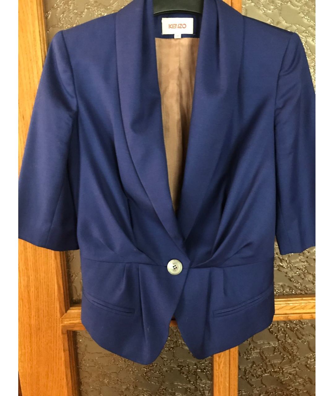 KENZO Синий шерстяной пиджак, фото 3