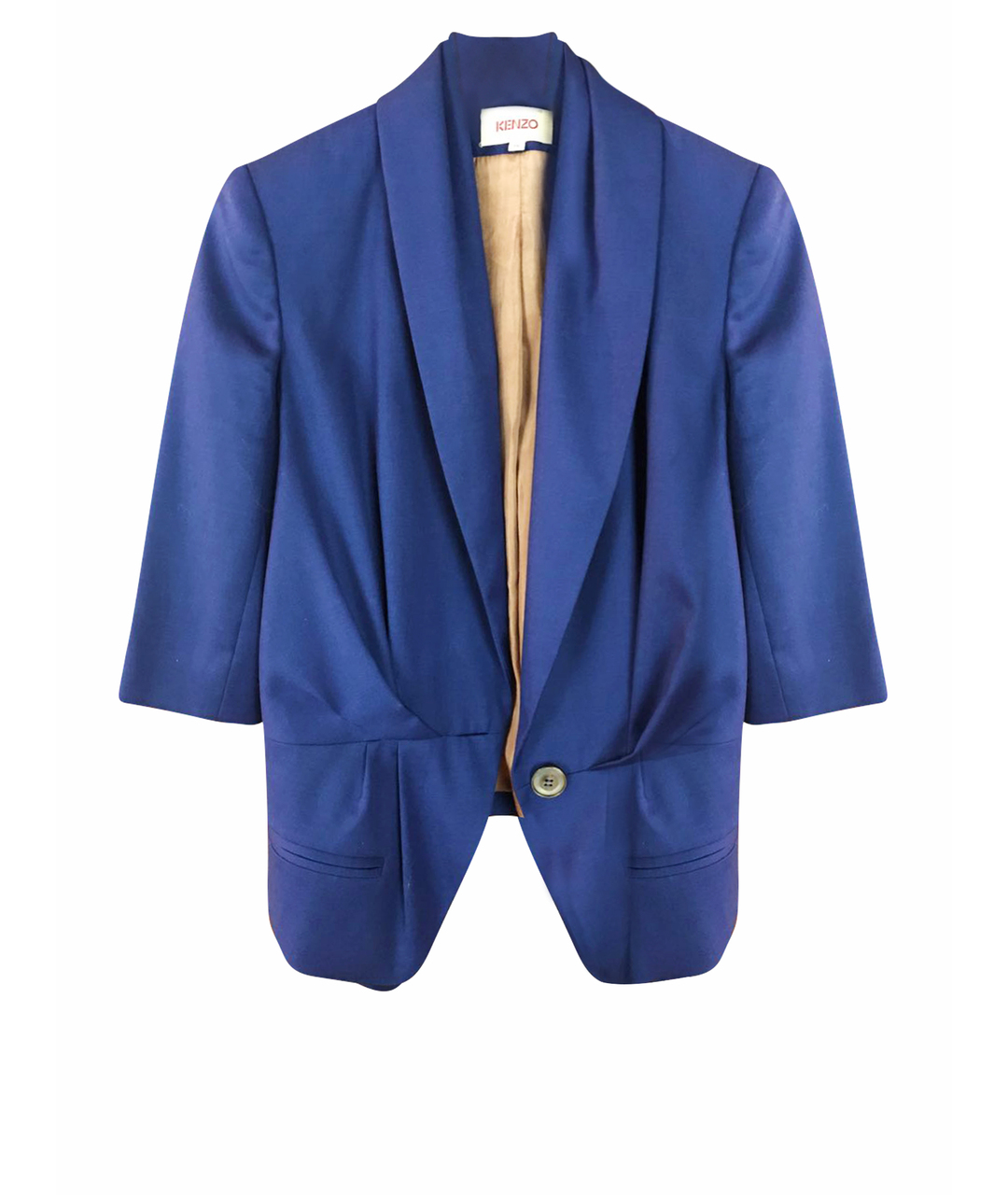 KENZO Синий шерстяной пиджак, фото 1
