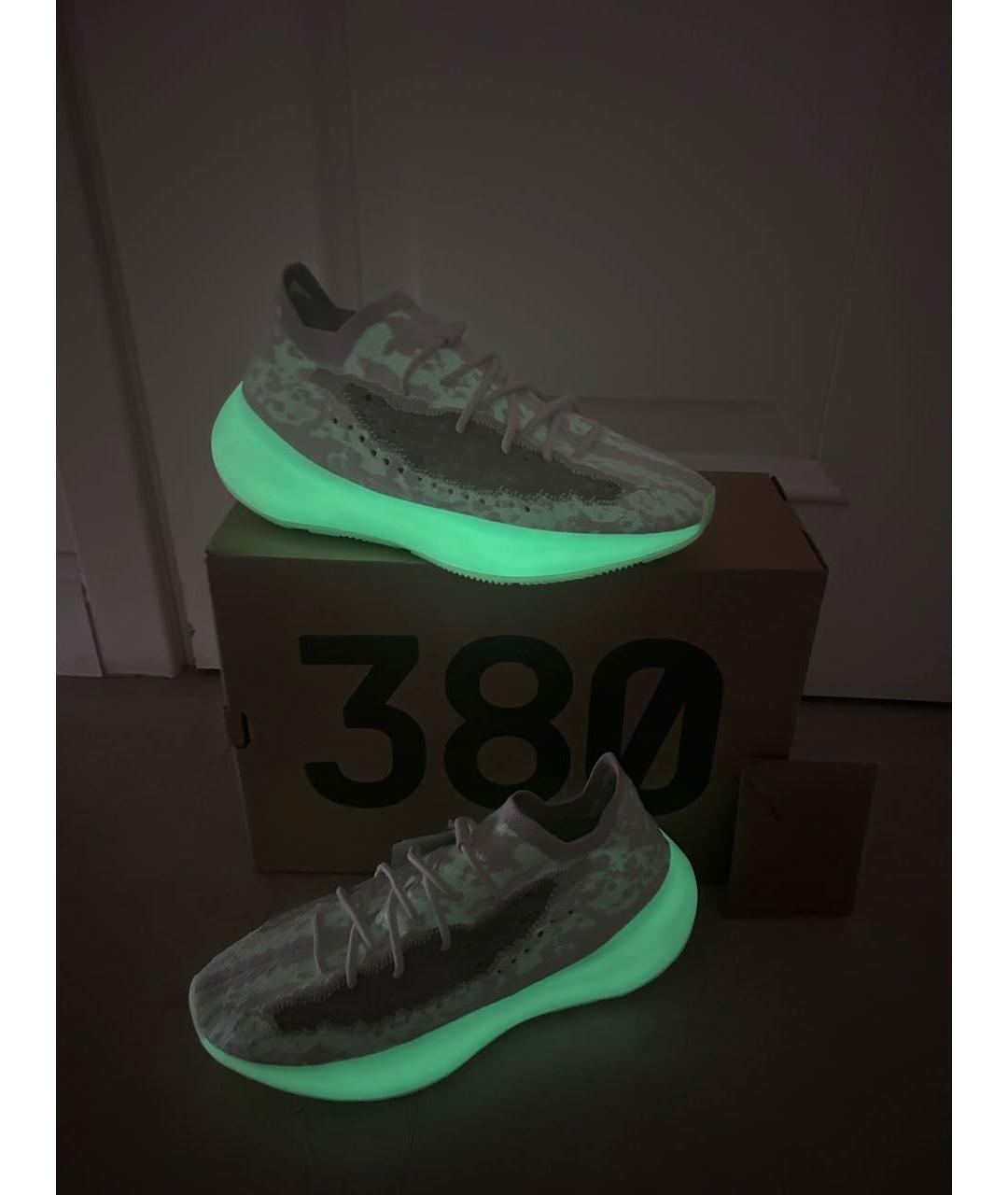 ADIDAS YEEZY Белые текстильные низкие кроссовки / кеды, фото 6