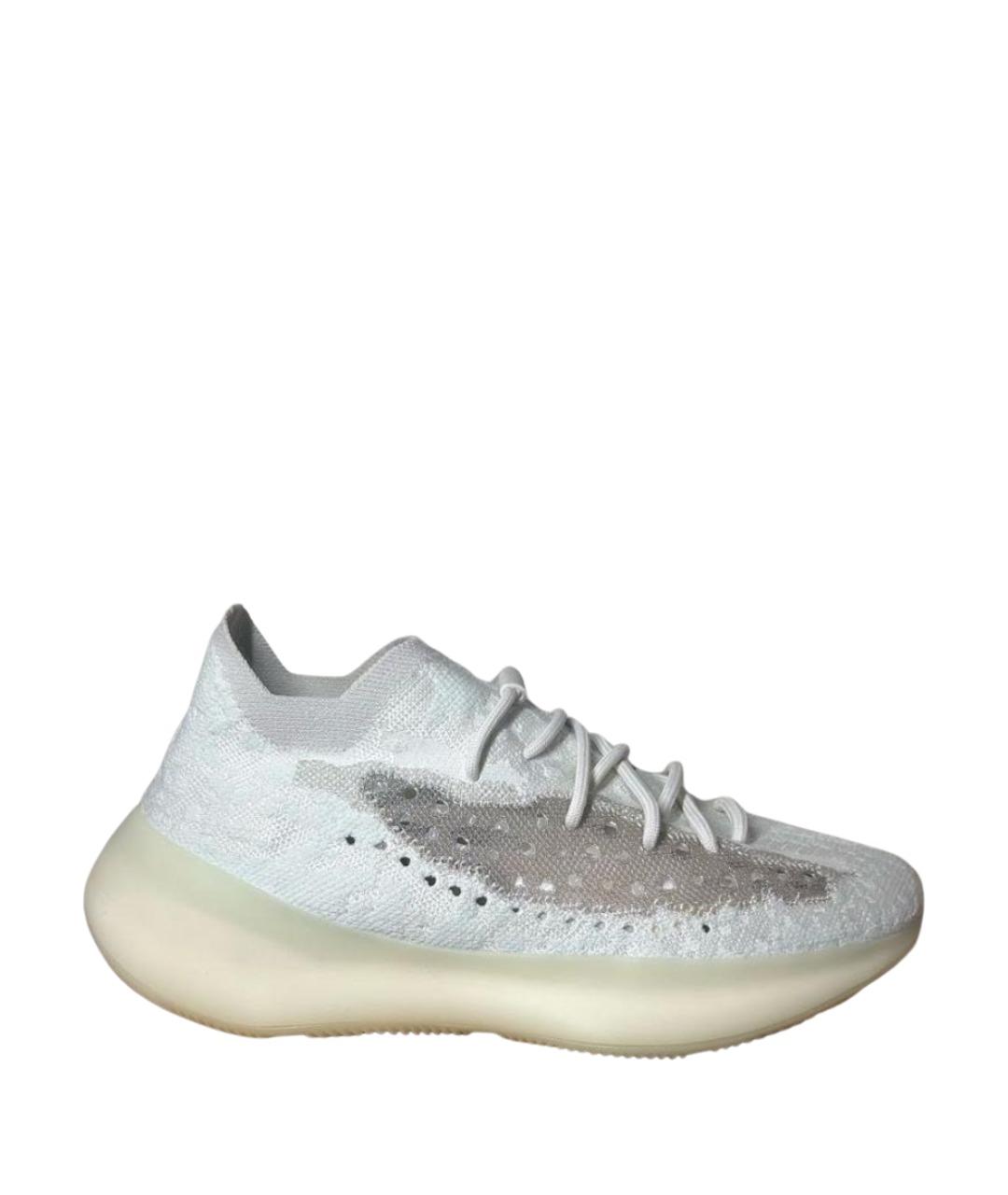 ADIDAS YEEZY Белые текстильные низкие кроссовки / кеды, фото 1
