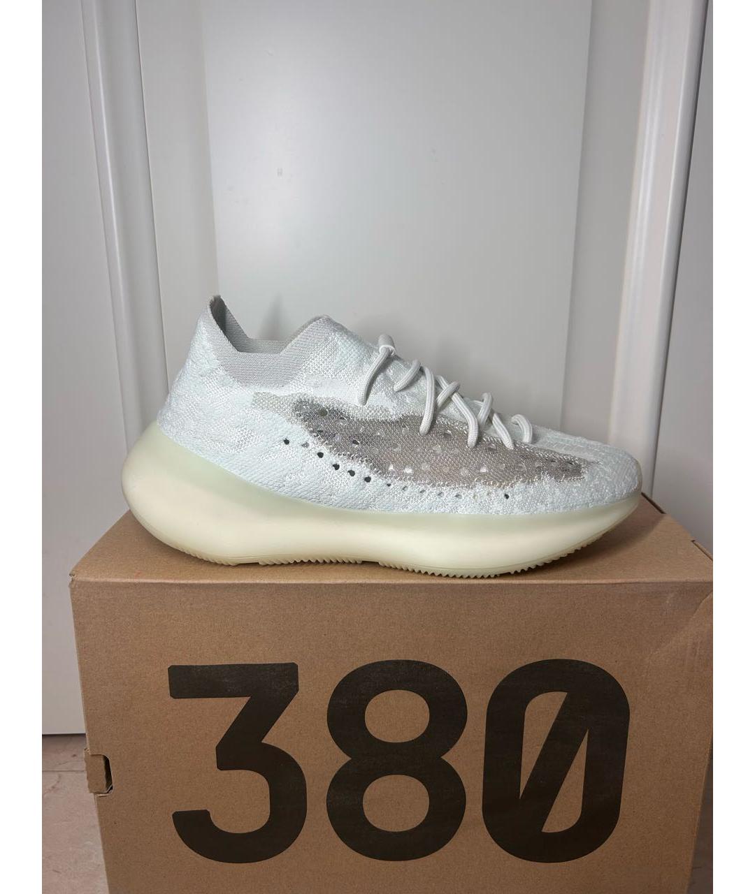 ADIDAS YEEZY Белые текстильные низкие кроссовки / кеды, фото 9