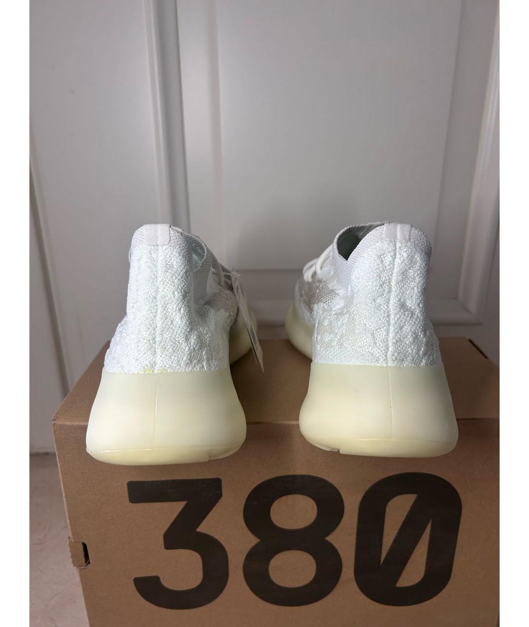 ADIDAS YEEZY Белые текстильные низкие кроссовки / кеды, фото 4