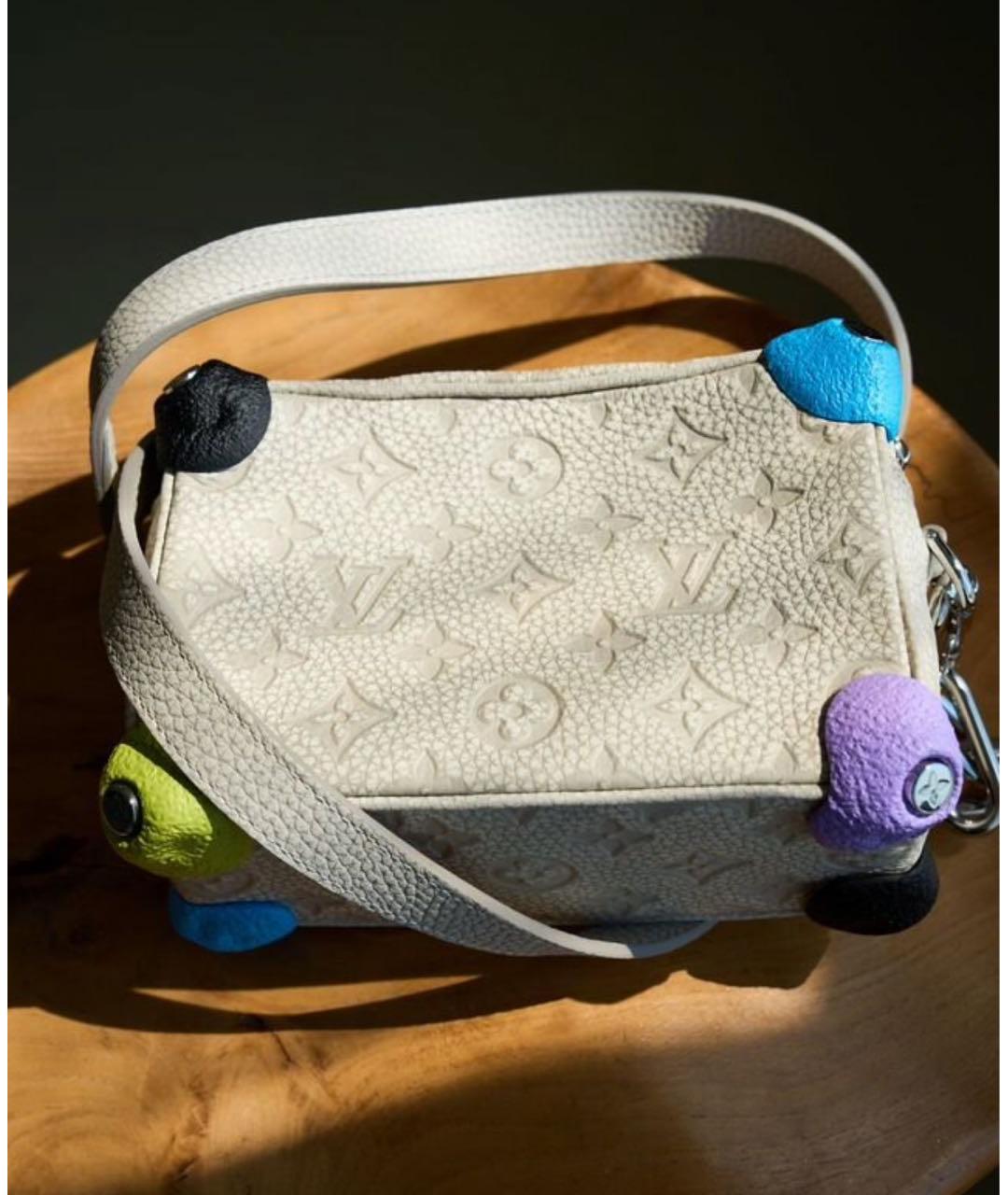 LOUIS VUITTON Бежевая кожаная сумка через плечо, фото 5