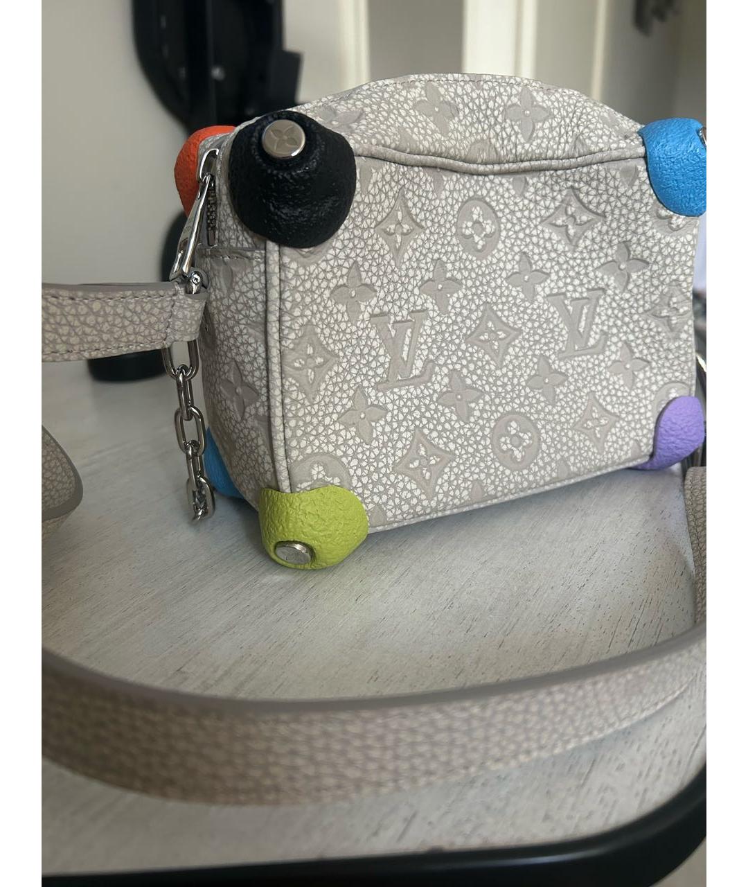 LOUIS VUITTON Бежевая кожаная сумка через плечо, фото 2
