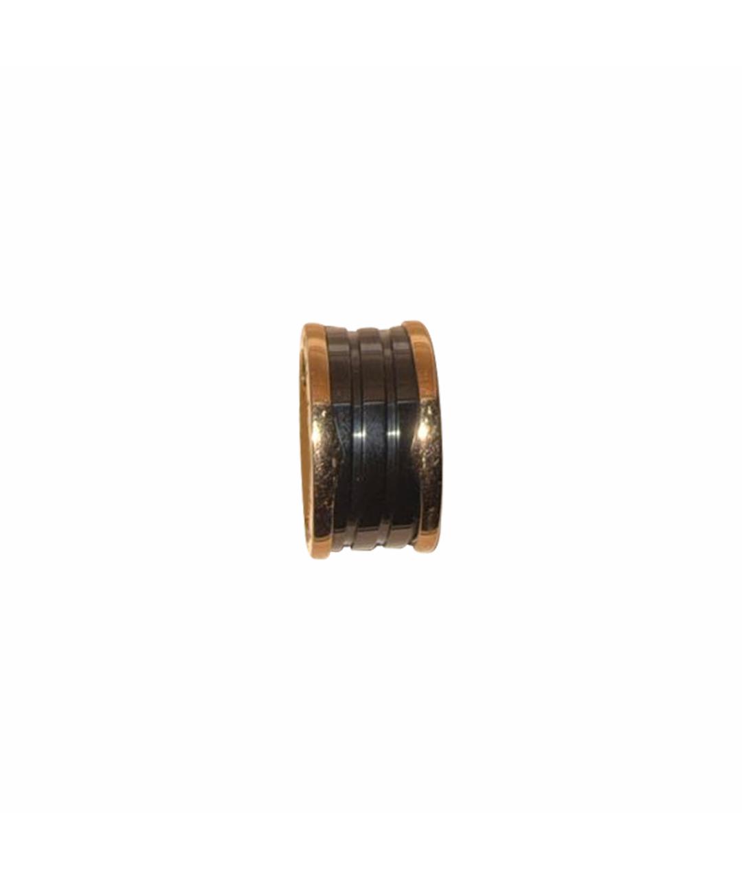BVLGARI Черное кольцо из розового золота, фото 1