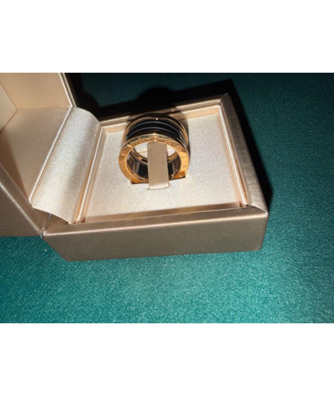 BVLGARI Черное кольцо из розового золота, фото 8