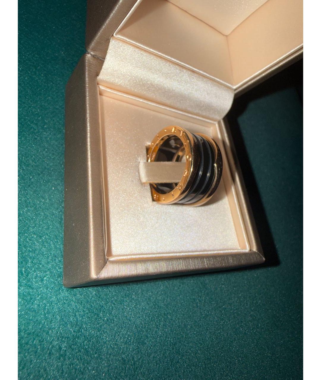 BVLGARI Черное кольцо из розового золота, фото 3