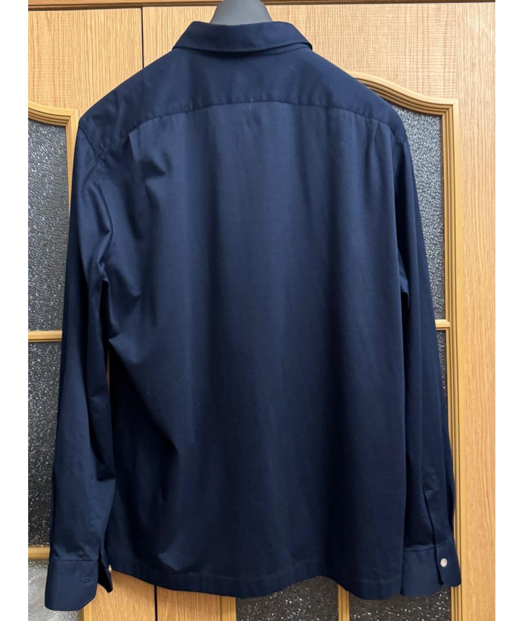 KITON Темно-синяя хлопковая кэжуал рубашка, фото 2
