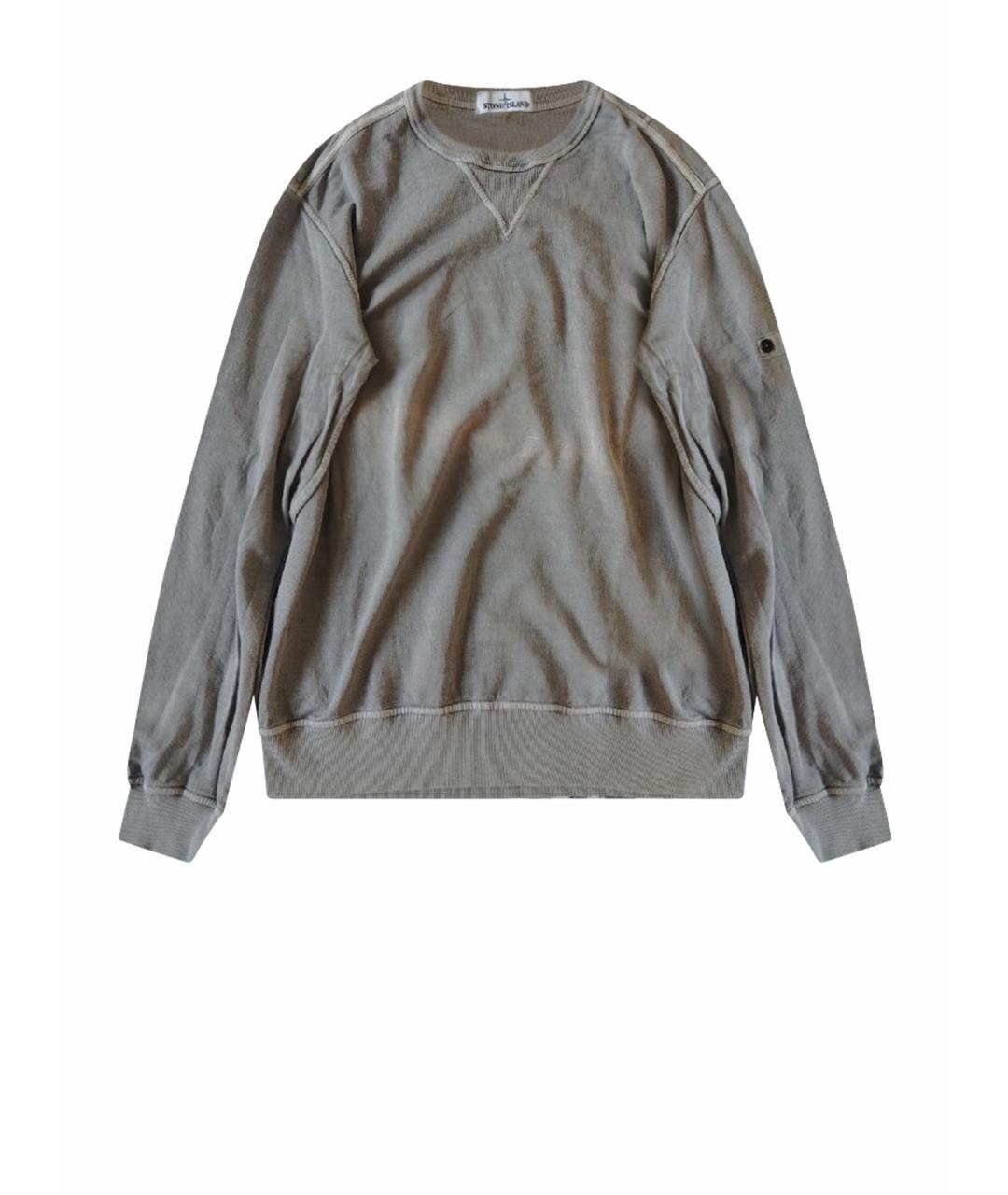 STONE ISLAND Серый хлопковый джемпер / свитер, фото 1