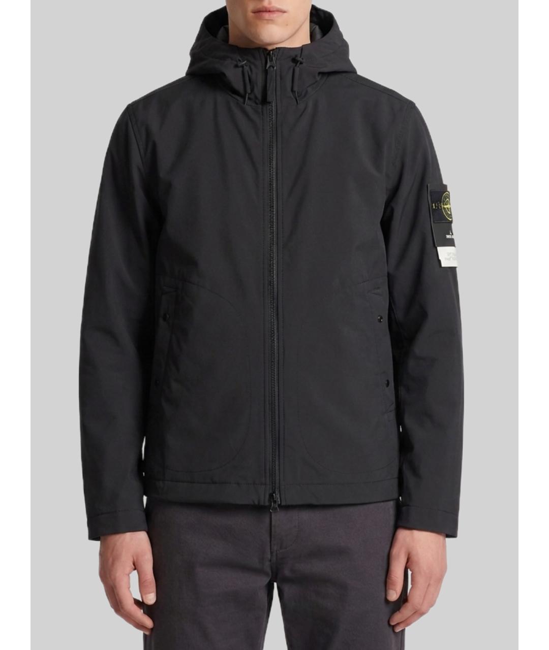 STONE ISLAND Черная полиэстеровая куртка, фото 4