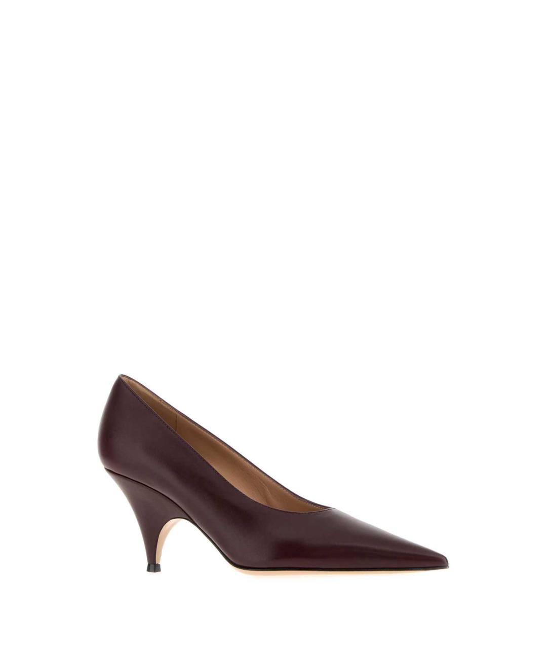 GIANVITO ROSSI Бордовые кожаные туфли, фото 2