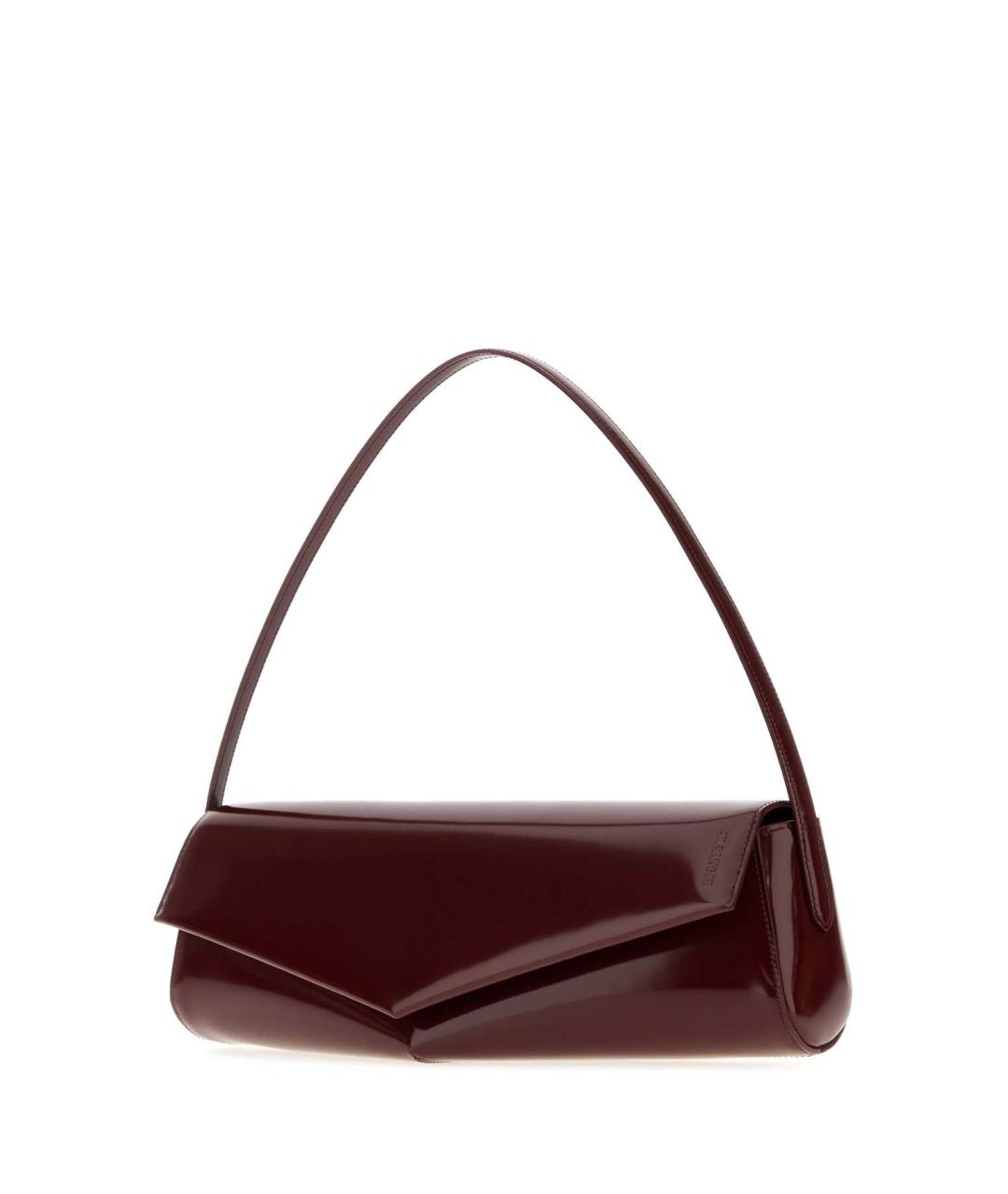 JIL SANDER Бордовая кожаная сумка через плечо, фото 2