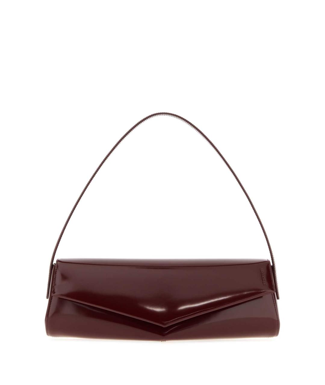 JIL SANDER Бордовая кожаная сумка через плечо, фото 1
