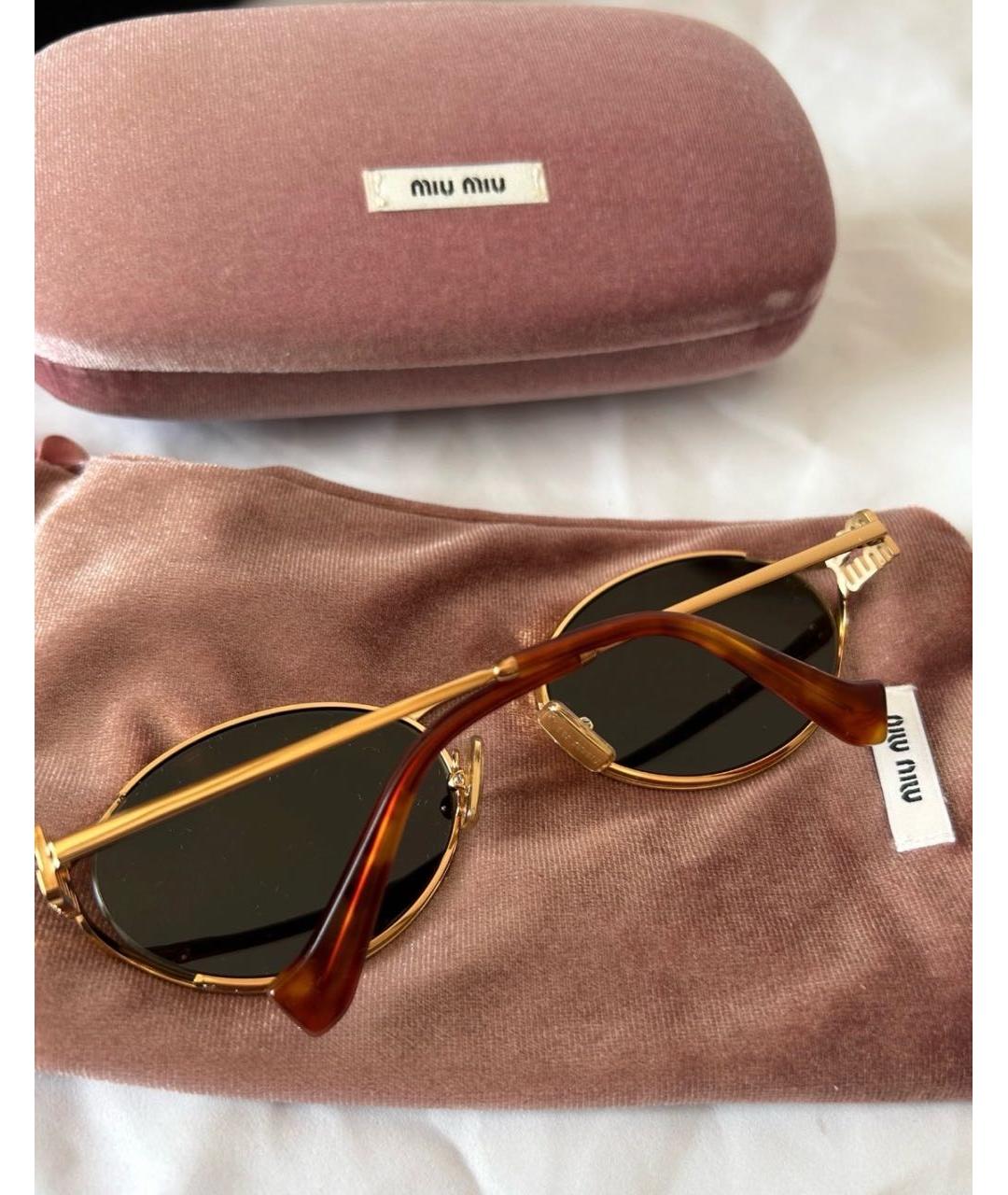 MIU MIU Мульти металлические солнцезащитные очки, фото 6