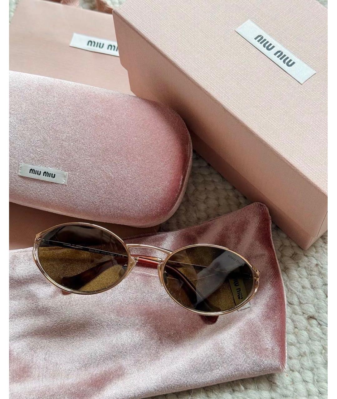 MIU MIU Мульти металлические солнцезащитные очки, фото 4