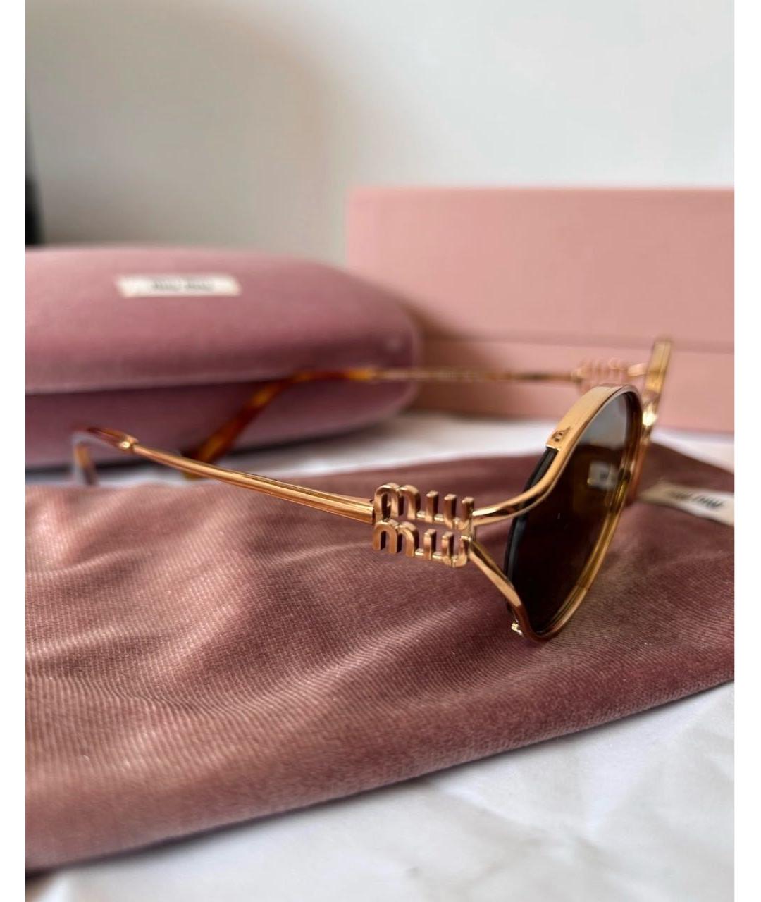 MIU MIU Мульти металлические солнцезащитные очки, фото 5