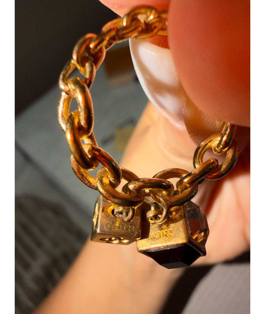 LOUIS VUITTON Золотое металлическое кольцо, фото 4