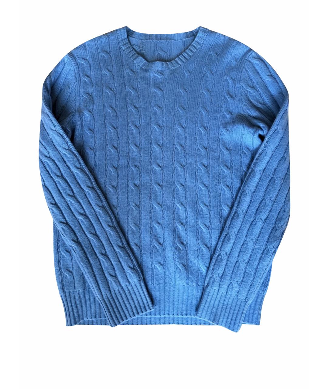 POLO RALPH LAUREN Голубой кашемировый джемпер / свитер, фото 1